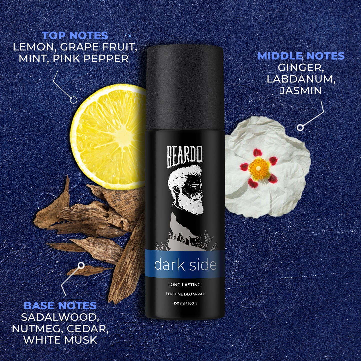 ginger notes, sandalwood notes, nutmeg, lemon