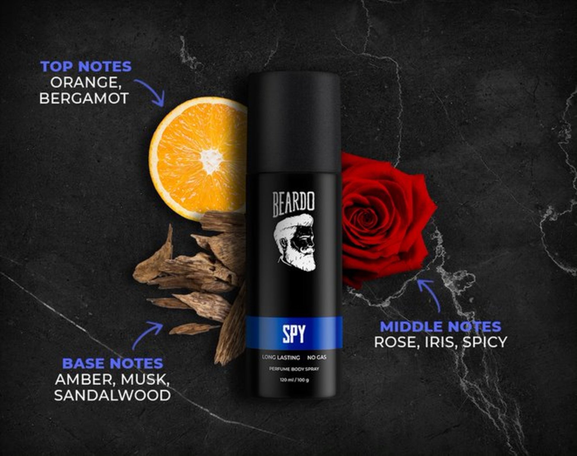 Beardo SPY Perfume Body Spray (120ml)