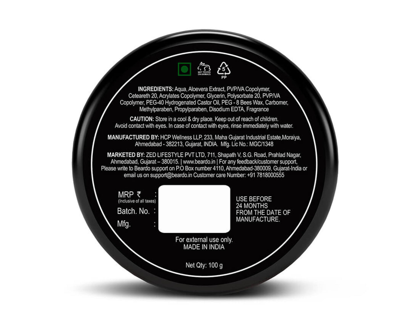 Beardo Hair Wax XXTRA STRONGHOLD Crystal Wax