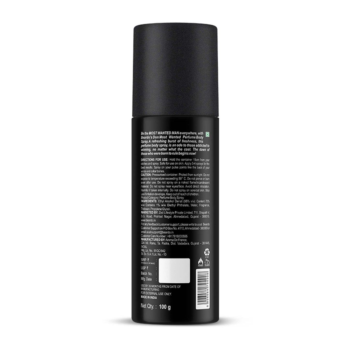 Beardo Don Most Wanted Perfume Body Spray