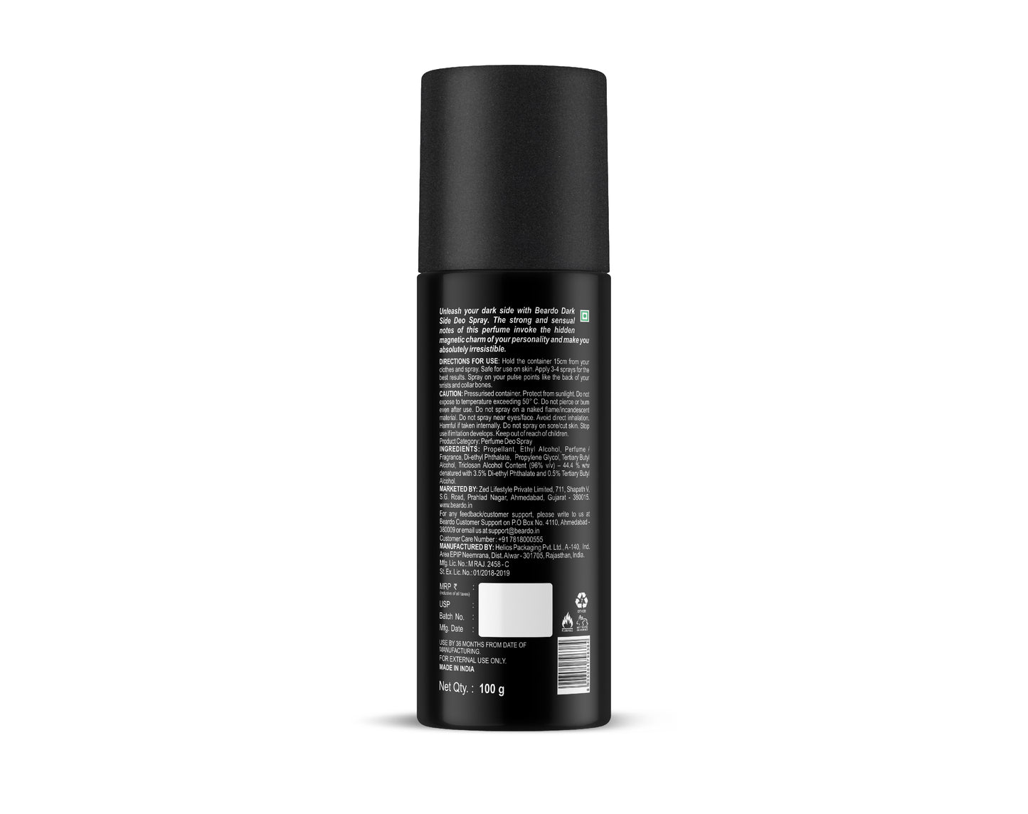 Beardo Darkside Perfume Deo Spray