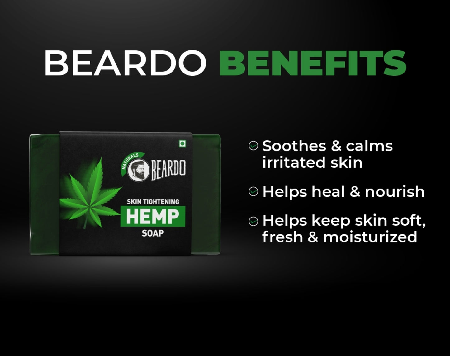 beardo benefits, nourisment, calms irritated skin, skin soft and fresh and moisturised
