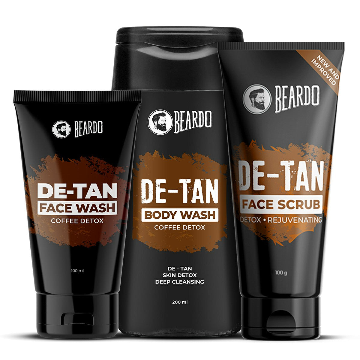 de tan beardo, beardo de tan scrub, beardo de tan body wash, de tan kit,  beardo de tan kit, tan removal kit, best de tan kit, d tan kit price, beardo ban the tan combo, beardo de tan combo for men