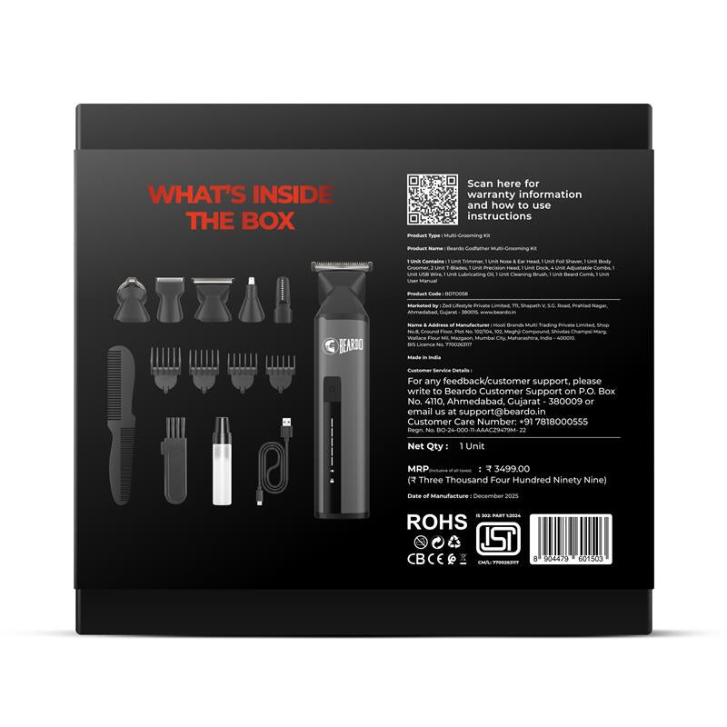 Beardo Godfather Multi-grooming Trimmer Kit