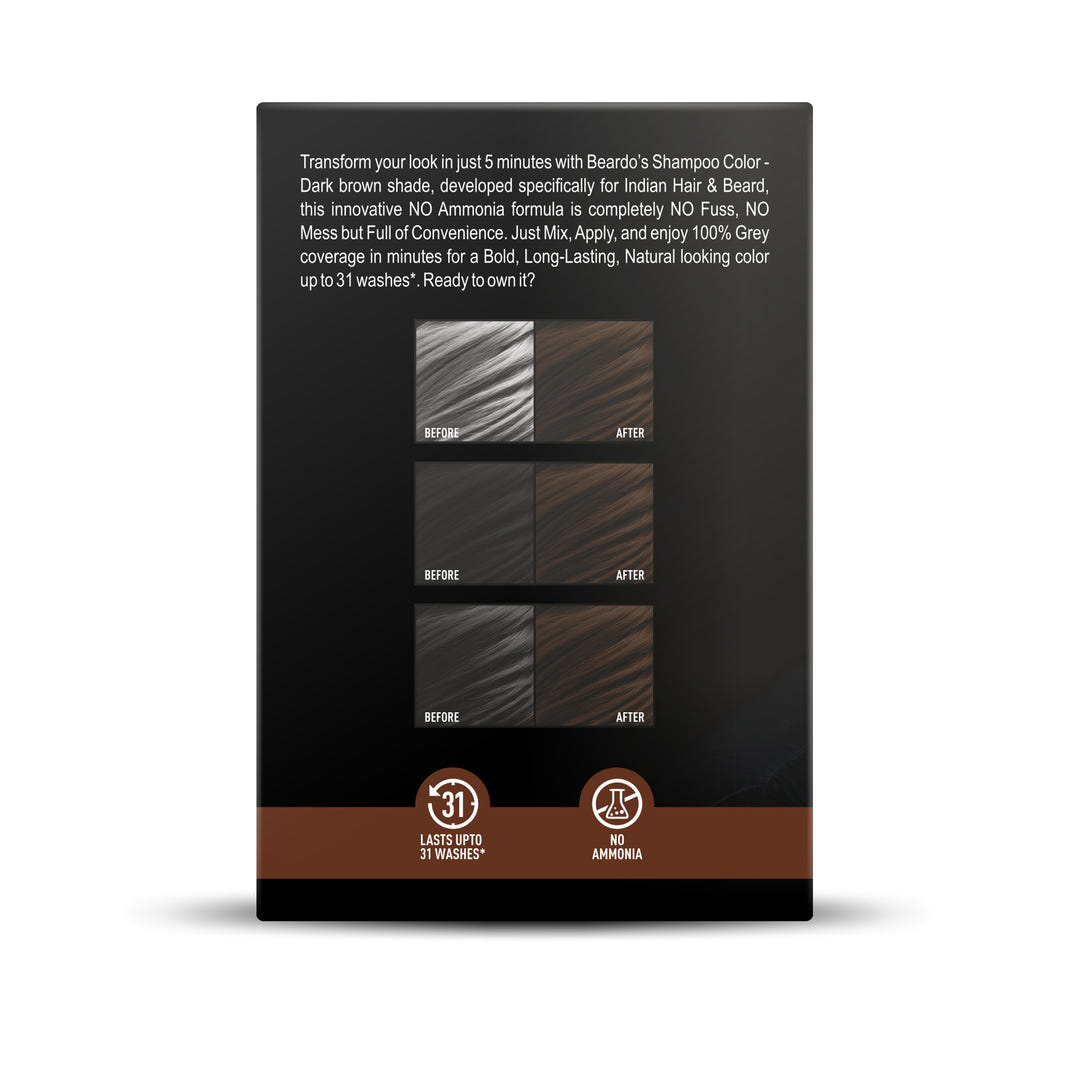 Shampoo Color for Hair and Beard (Dark Brown)