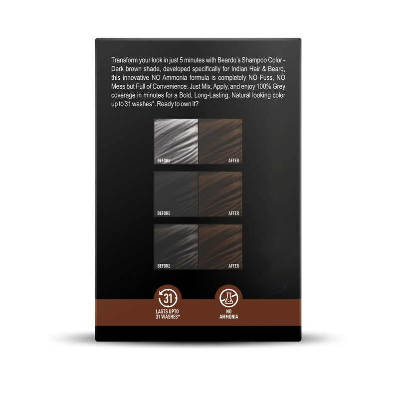 Shampoo Color for Hair and Beard (Dark Brown)