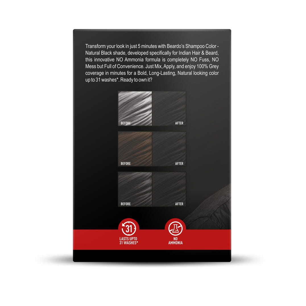 Shampoo Color for Hair and Beard (Natural Black)