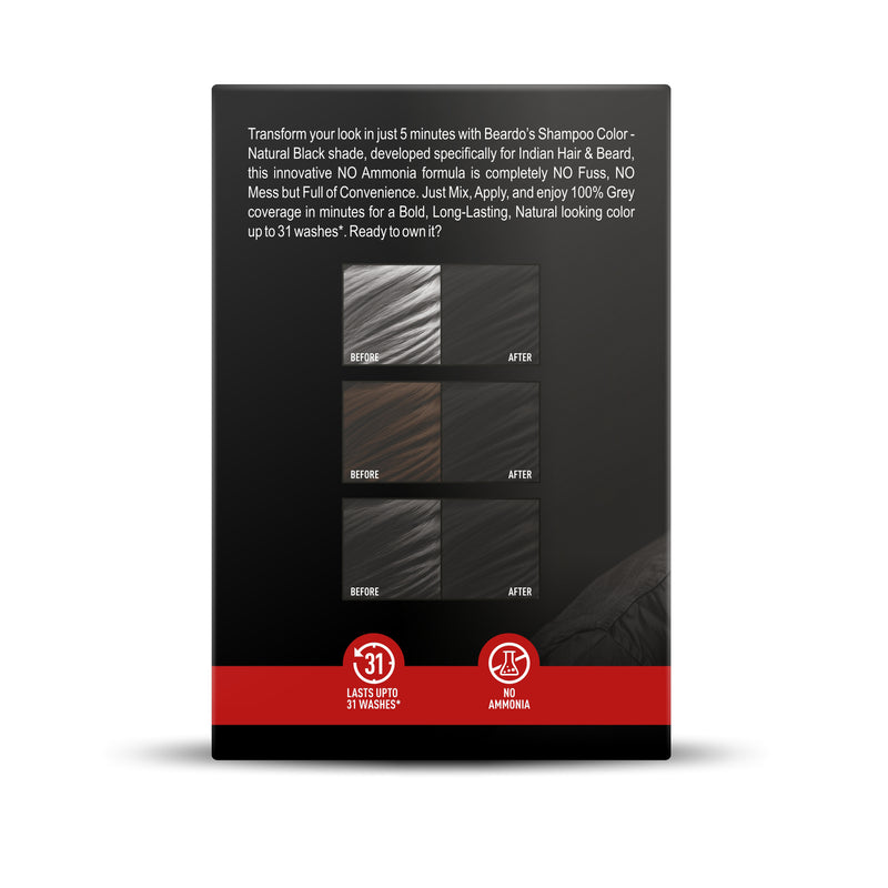Shampoo Color for Hair and Beard (Natural Black)