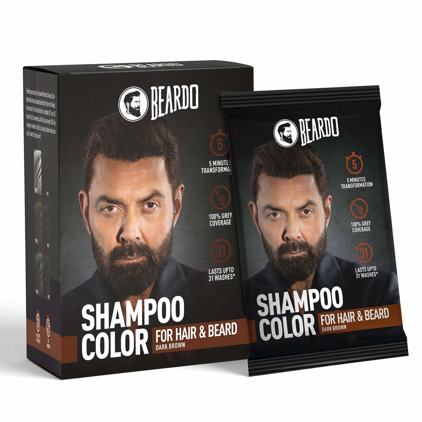 Shampoo Color for Hair and Beard (Dark Brown)