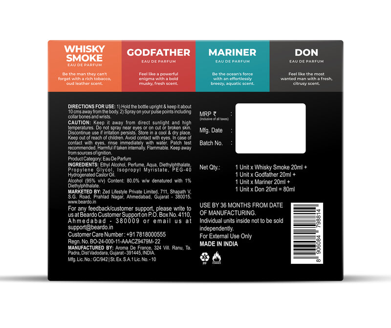 Bestseller Perfumes Giftset (4X20ml)