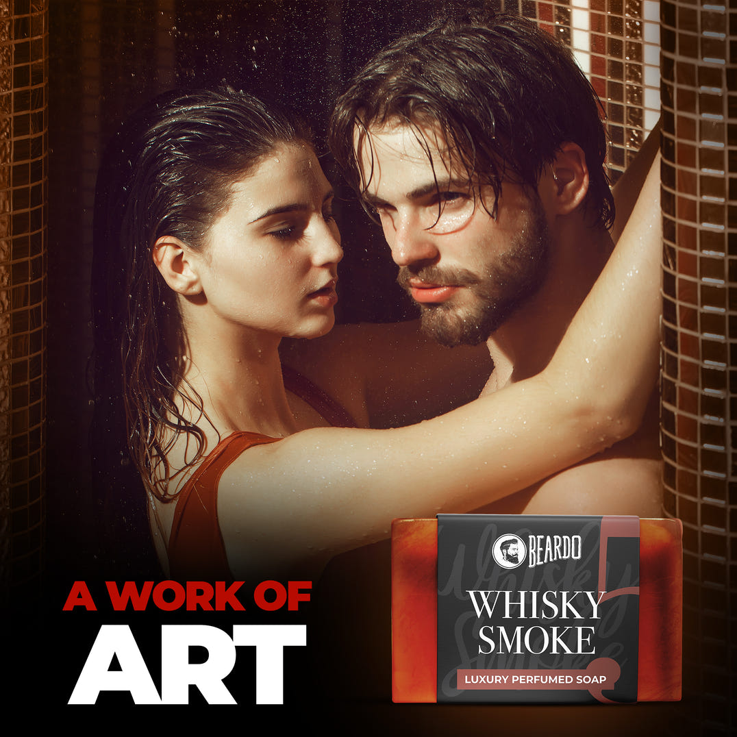 Beardo Whisky Smoke Soap – formula and texture close-up