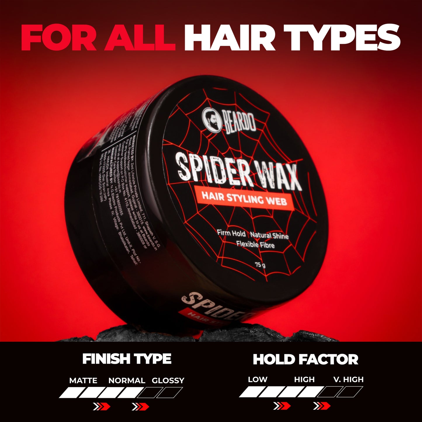 Beardo Spider Wax Hair Styling Web (75g)