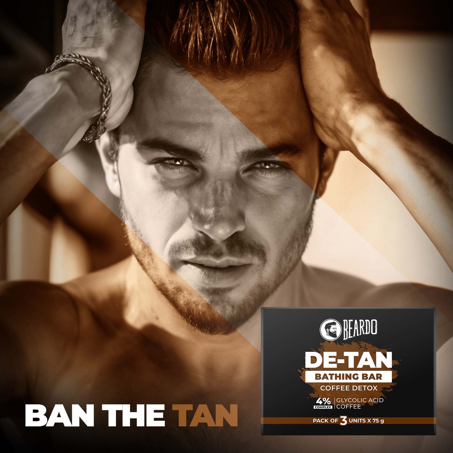 Beardo De-Tan Coffee DeTox Bathing Bar (Pack of 3x75g)