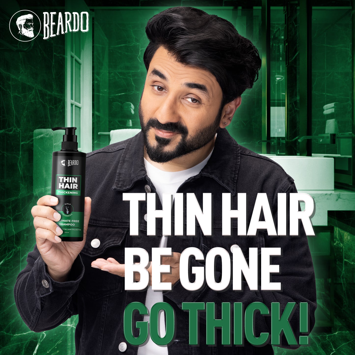 thin hair men, thick hair men, hair thickening shampoo for men, sulphate free shampoo for men, thickening shampoo for men, beardo hair thickening shampoo, thick hair for men