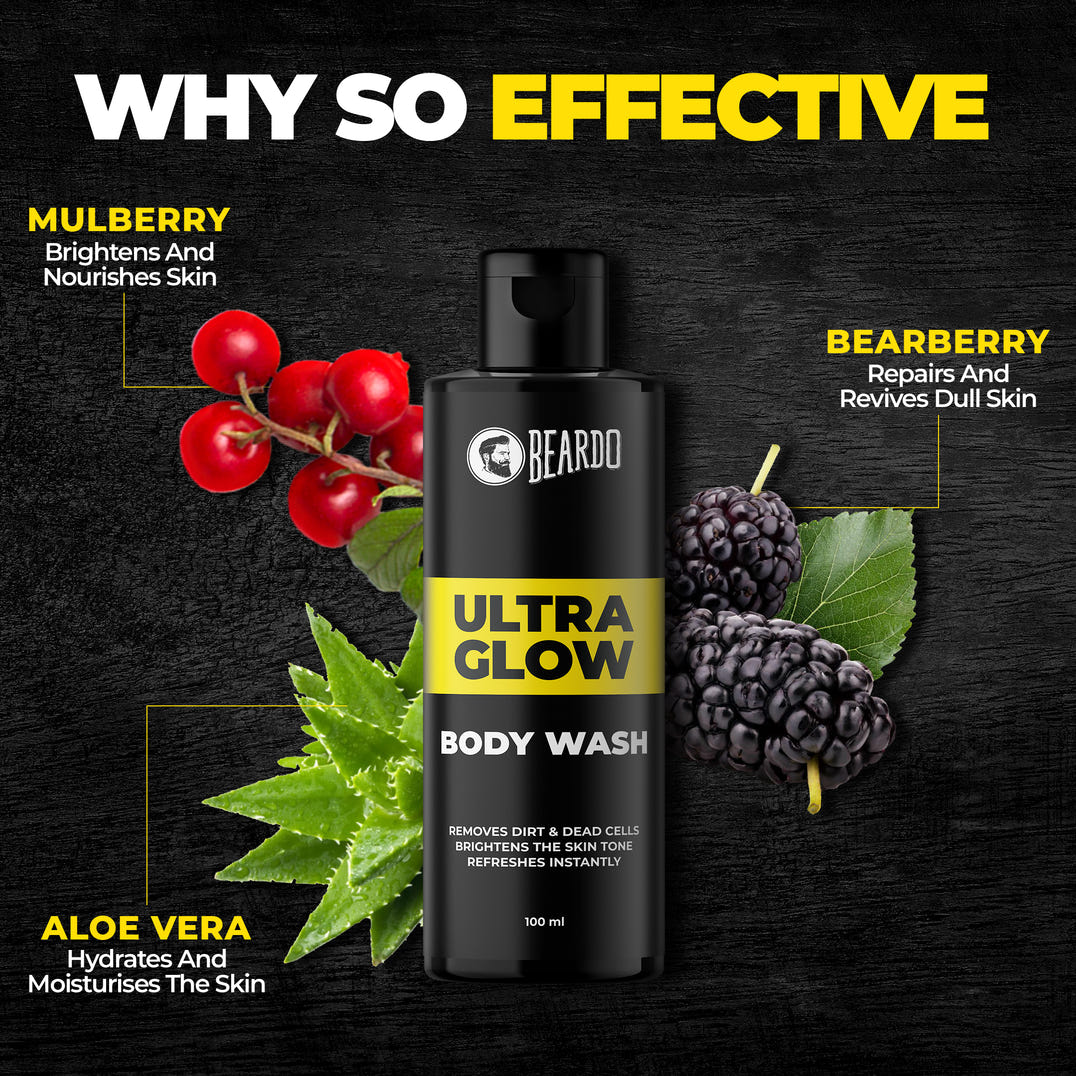 Beardo Ultraglow Bodywash (100ml) – formula and texture close-up