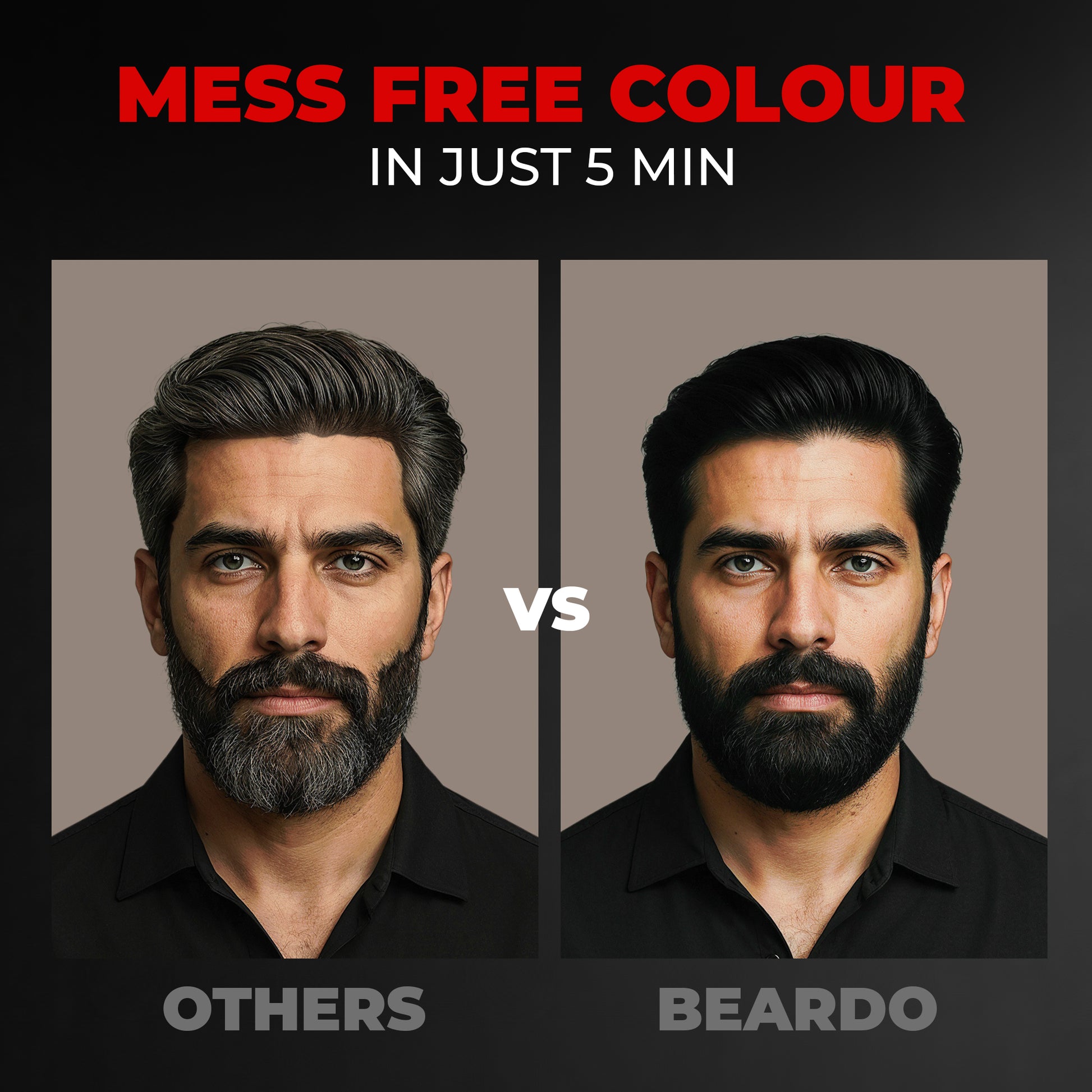 Beardo Shampoo Color for Hair and Beard (Natural Black)