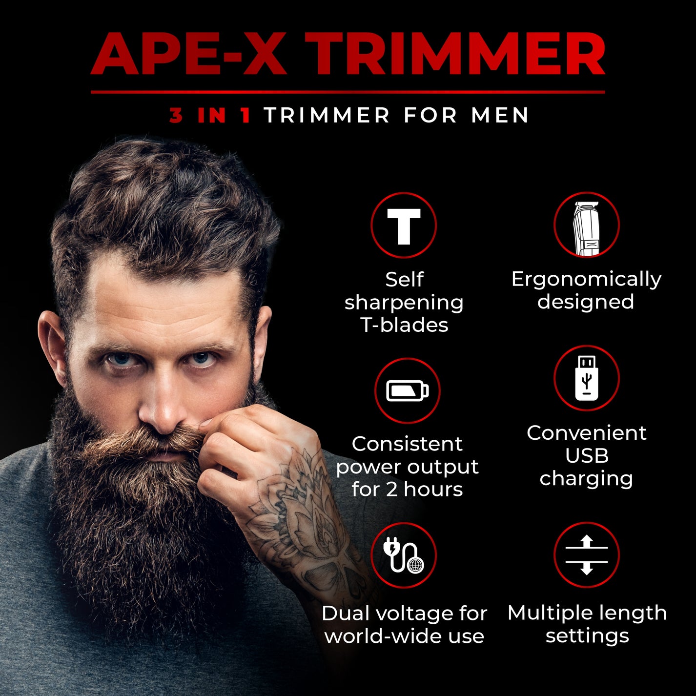 beardo 3 in 1 multipurpose trimmer