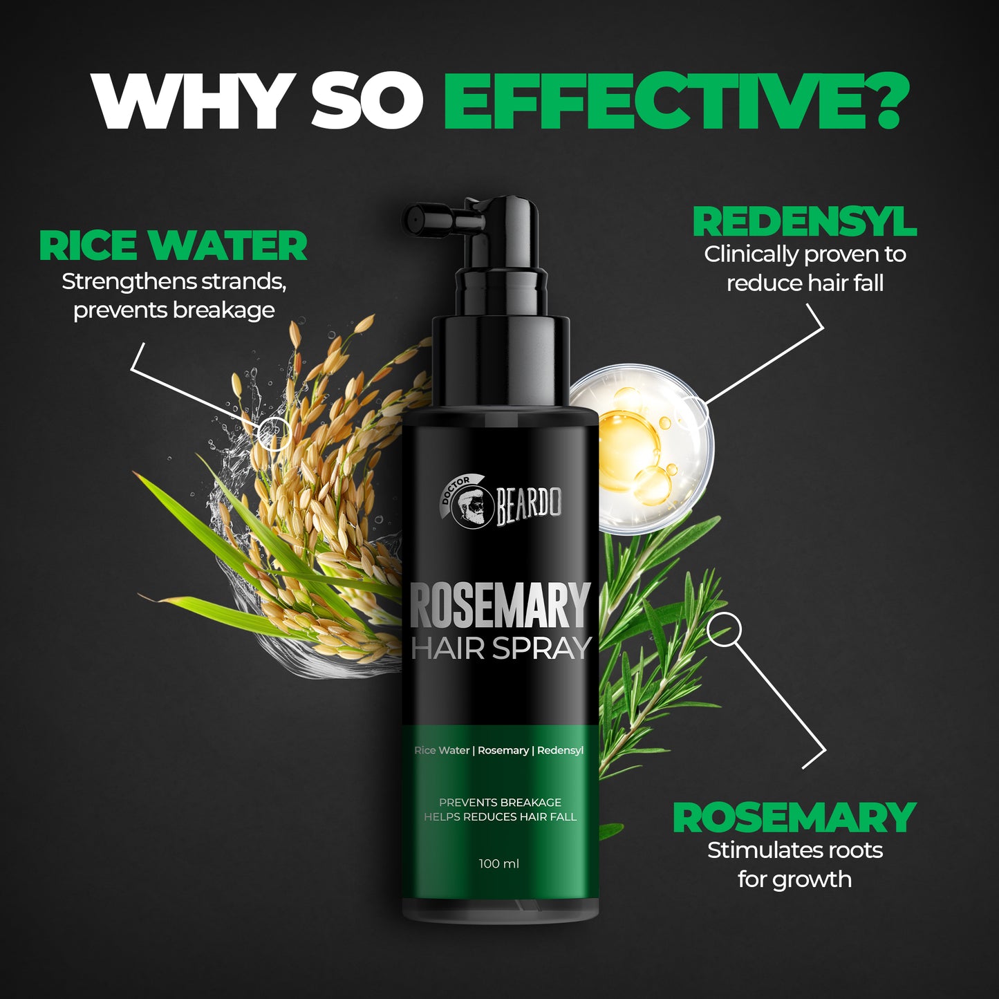 Beardo Rosemary Hair Spray (100ml)