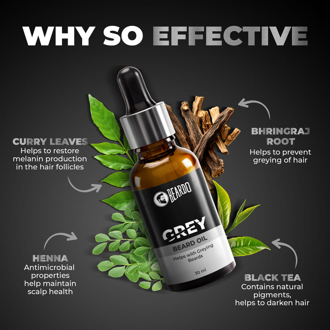 Beardo Grey Beard Oil – formula and texture close-up