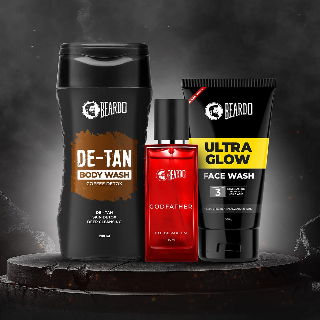 Beardo Men's Grooming Starter Kit – grooming combo set for men