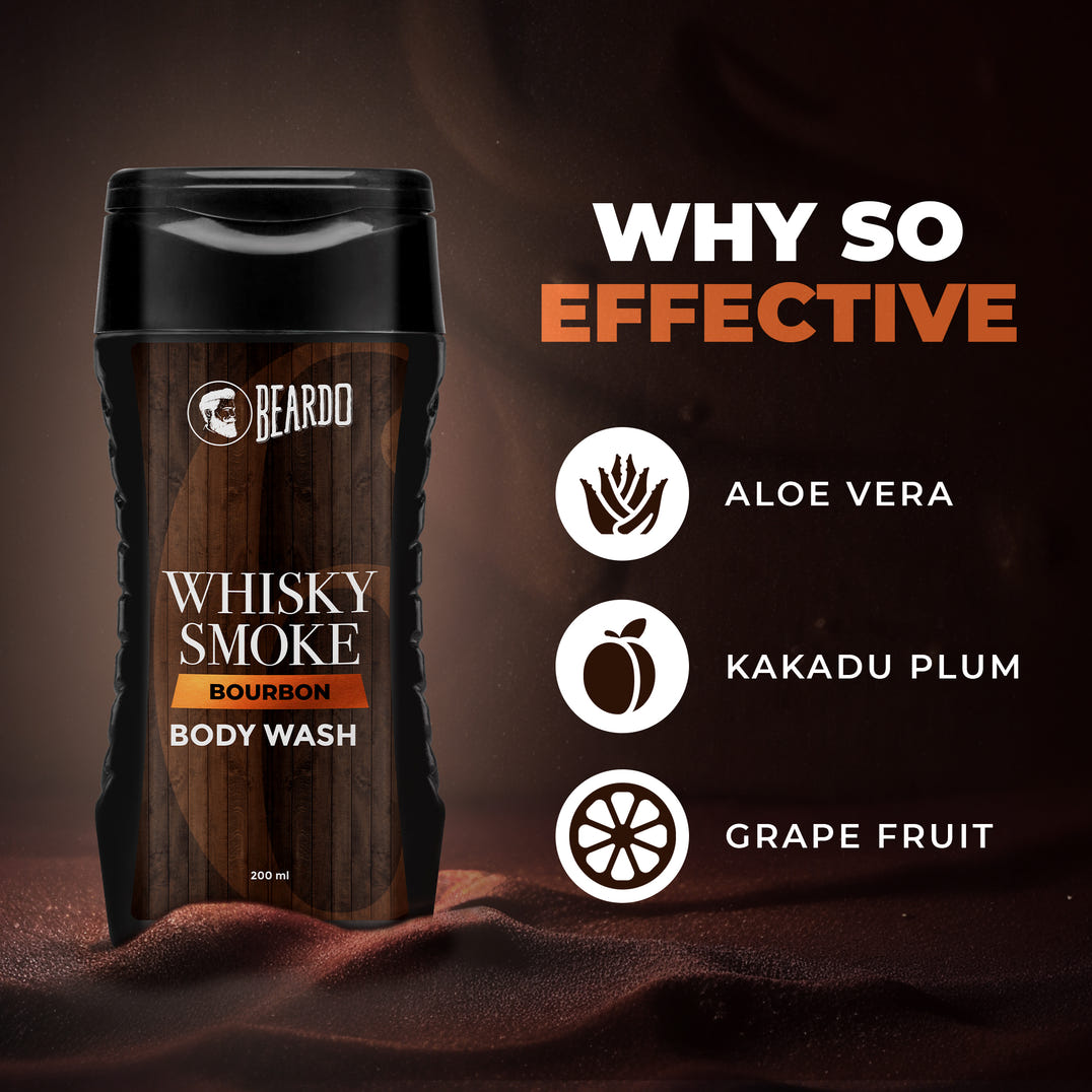 Beardo Whisky Smoke Bourbon Bodywash – key ingredients and benefits