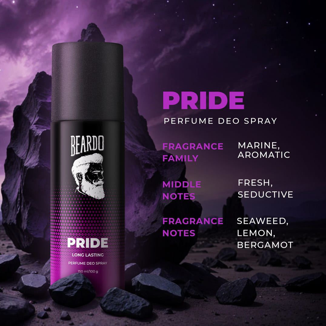 Beardo Pride Perfume Deo Spray (150ml) – formula and texture close-up