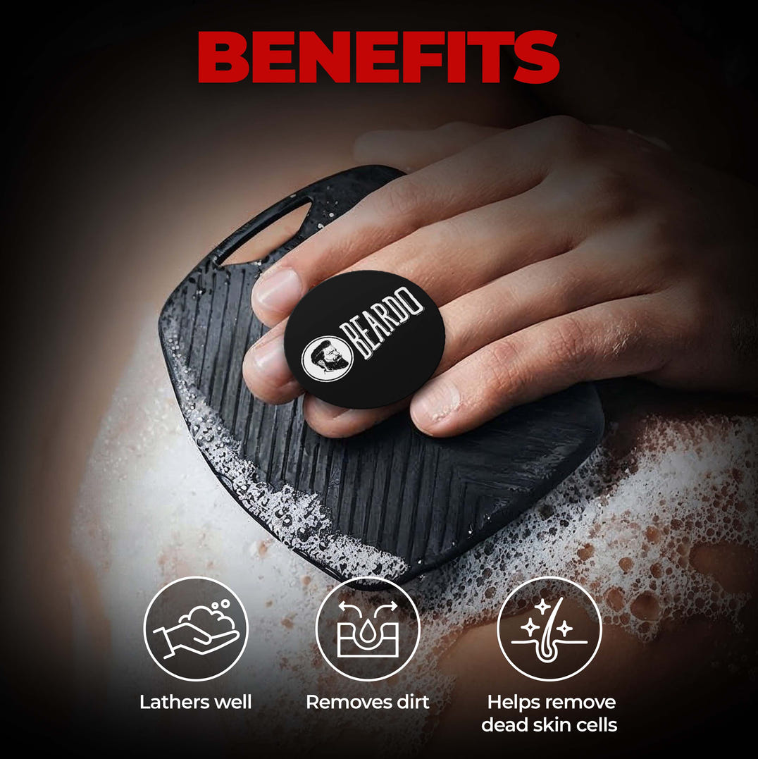 Beardo Deep Cleansing Silicone Body Scrubber – formula and texture close-up
