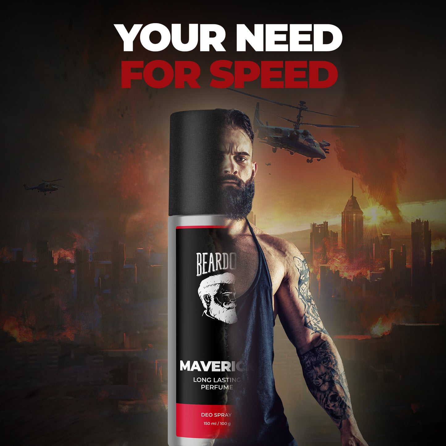 Beardo Maverick Perfume Deo Spray (150ml)
