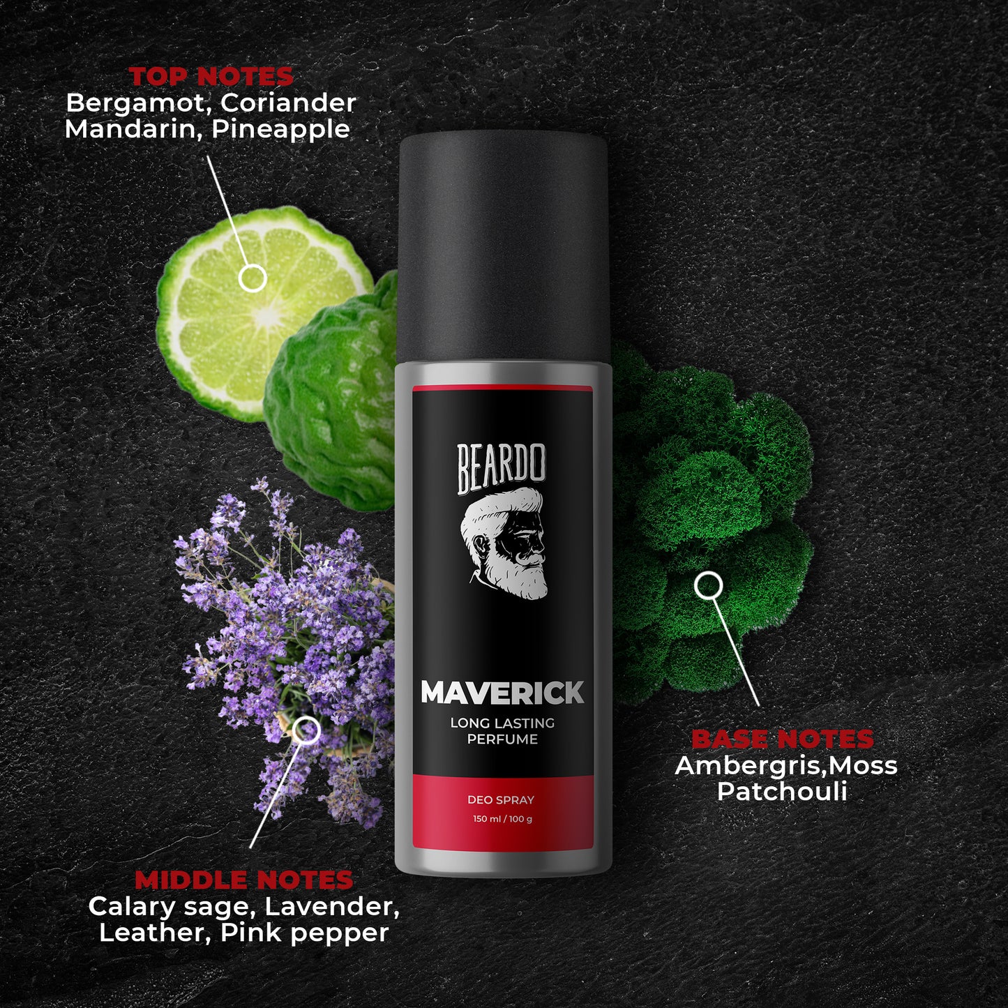 Beardo Maverick Perfume Deo Spray (150ml)