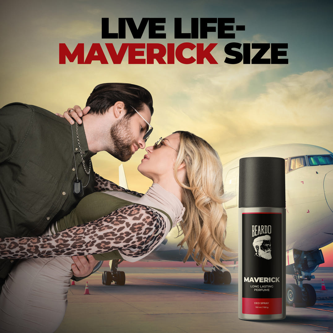 Beardo Maverick Perfume Deo Spray (150ml) – formula and texture close-up