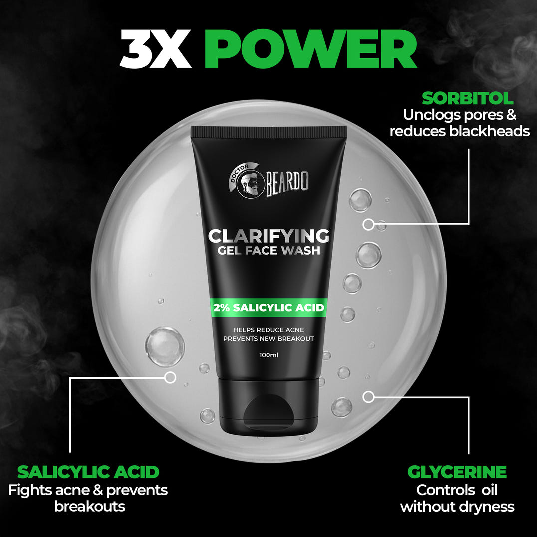 Beardo Clarifying Gel Facewash (100ml) – formula and texture close-up