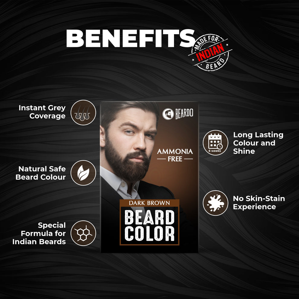 Beardo Beard Color Dark Brown – Beardo India