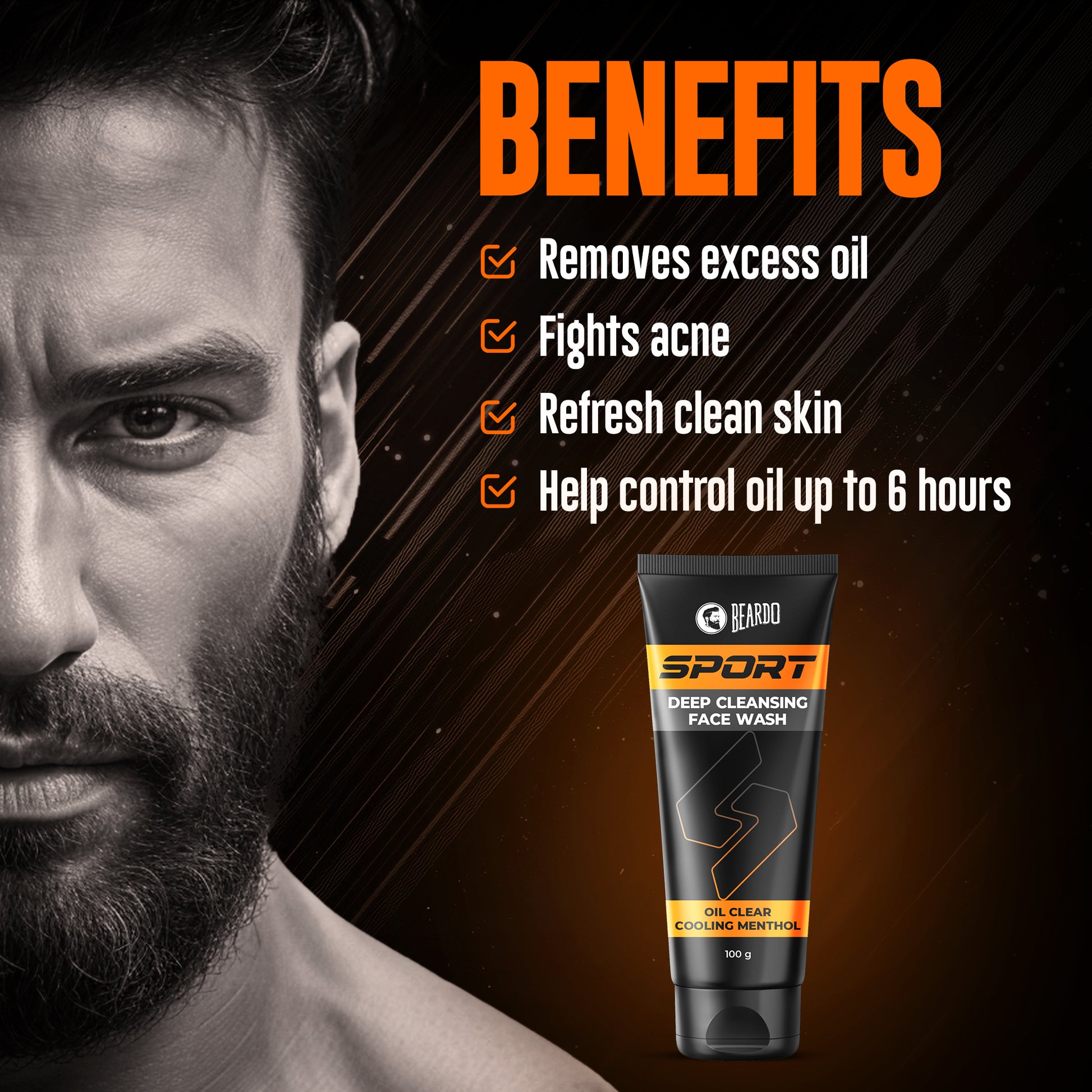 Beardo Sport Deep Cleansing Facewash (100g)