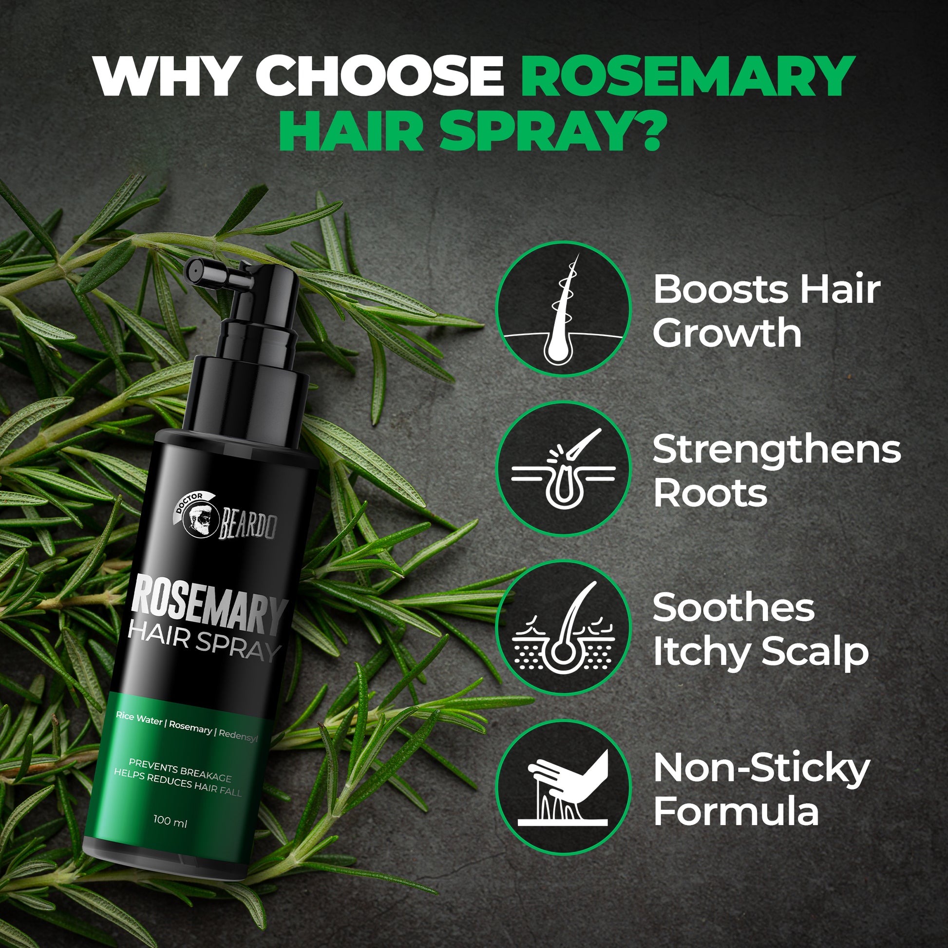 Beardo Rosemary Hair Spray (100ml)