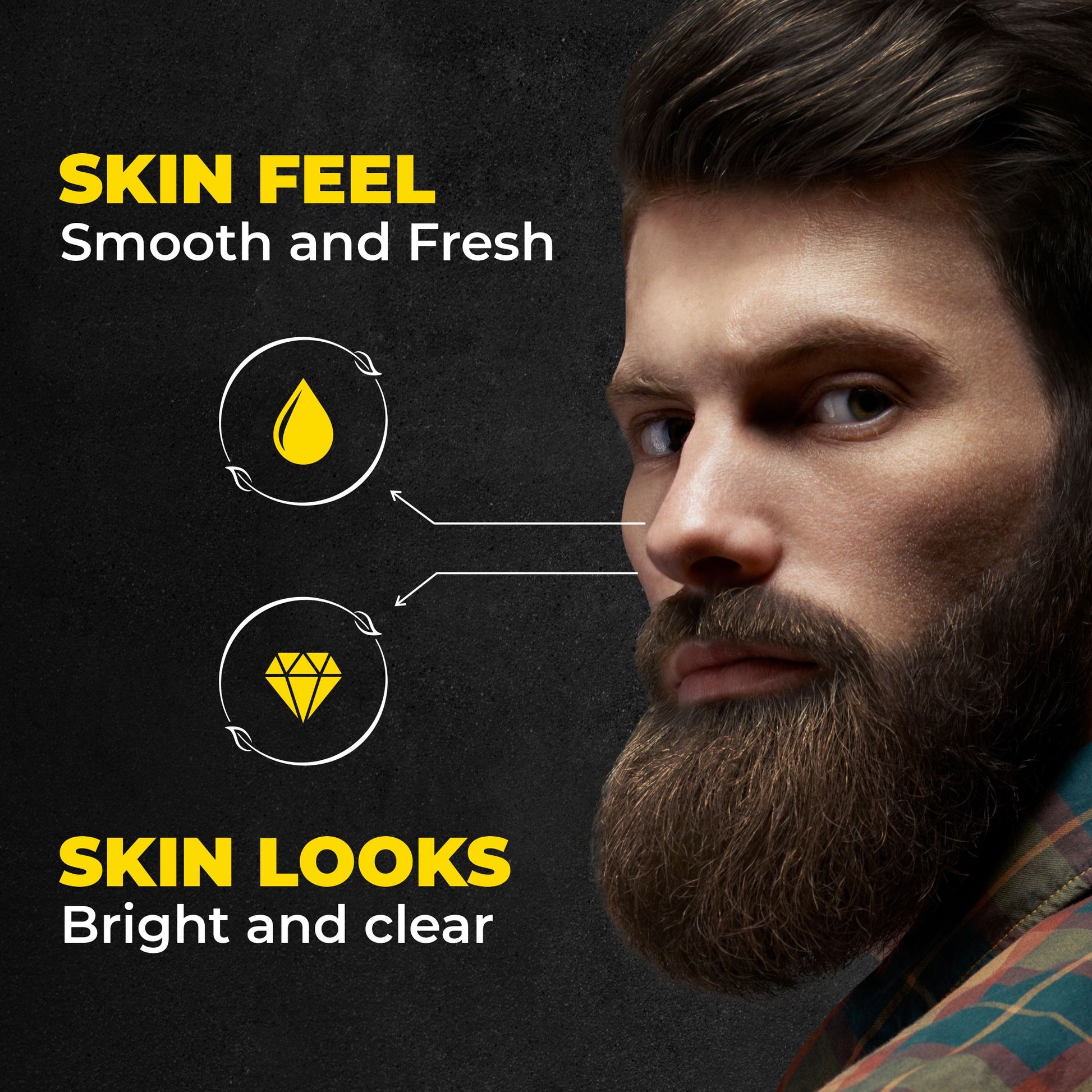 smooth and fresh skin for men, bright skin, clear skin