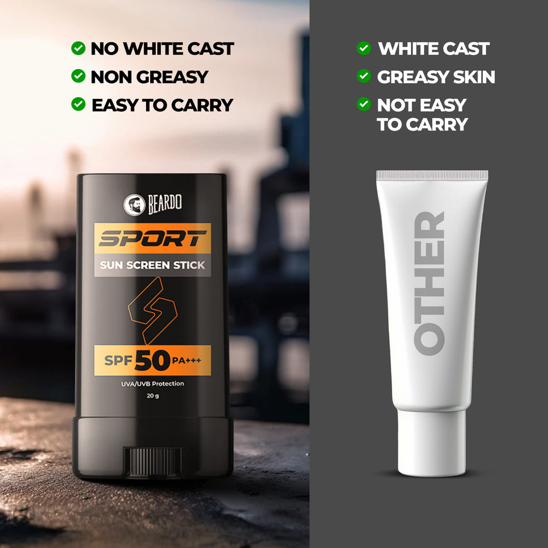 Beardo Sport Sunscreen Stick SPF50 (20g) – how to use