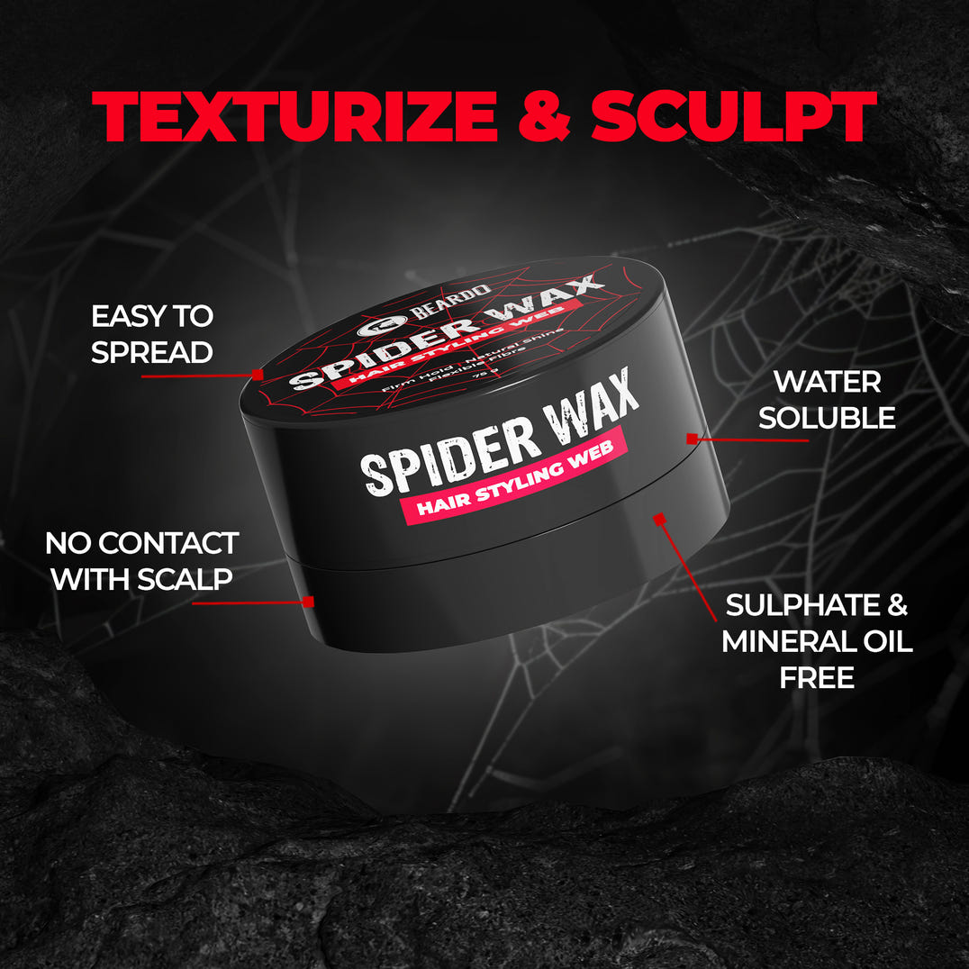 Beardo Spider Wax Hair Styling Web (75g) – how to use