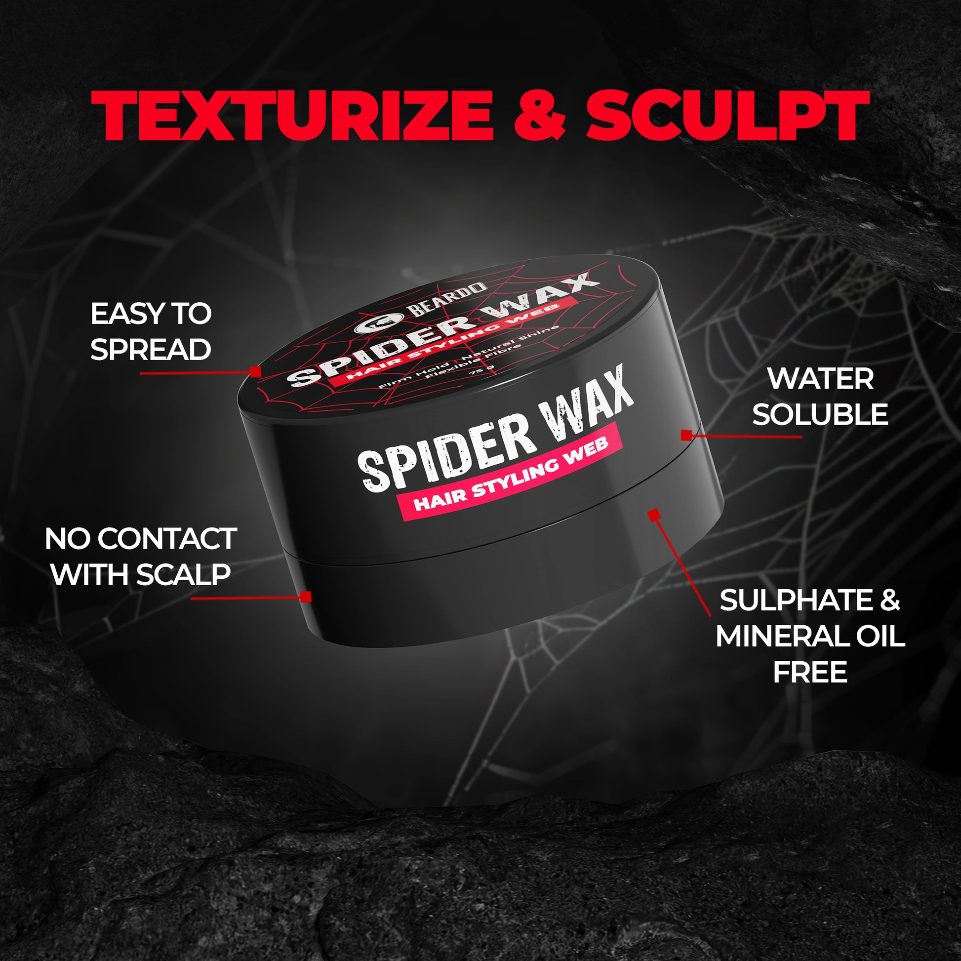 Beardo Spider Wax Hair Styling Web (75g)