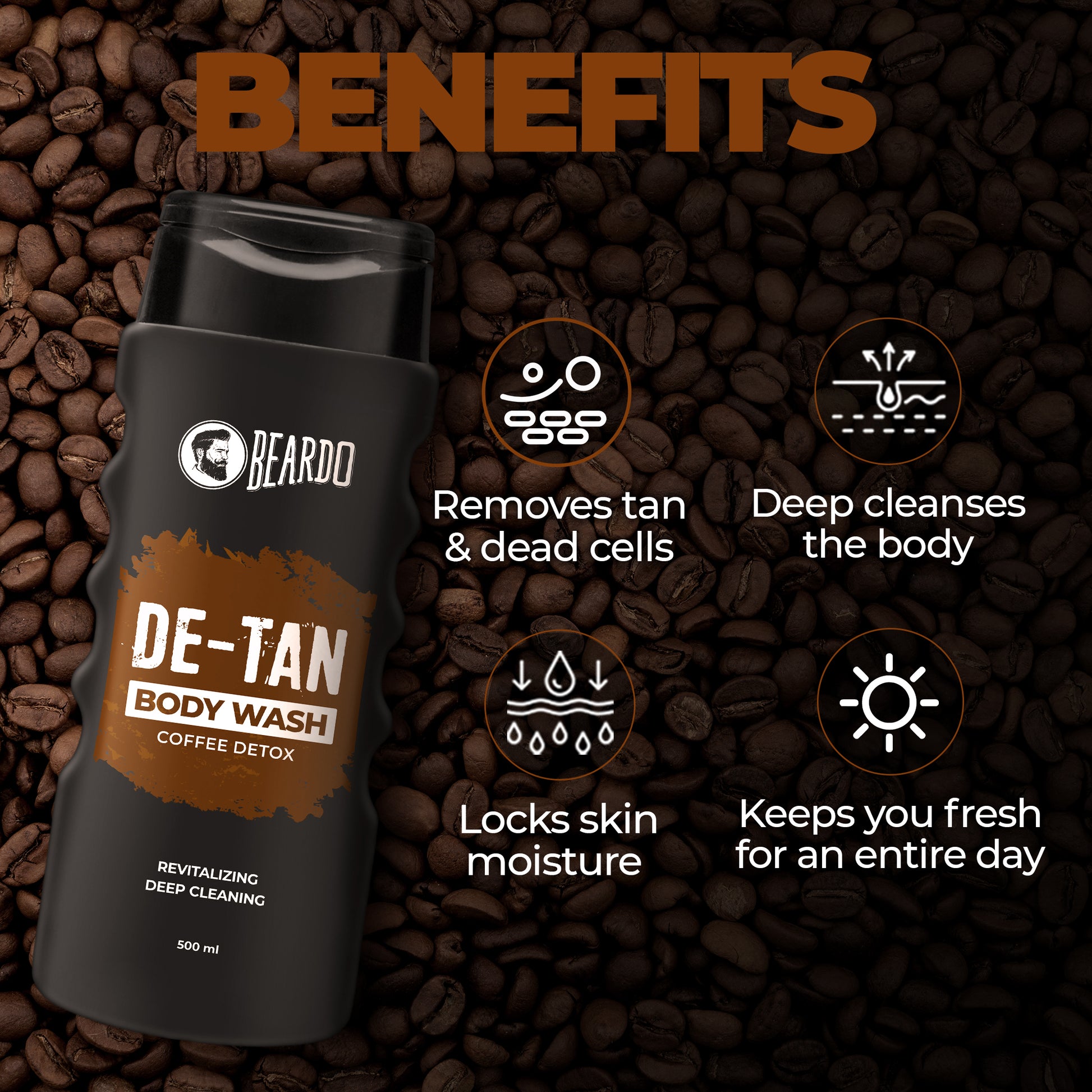 Beardo De-Tan Bodywash for Men (500ml)