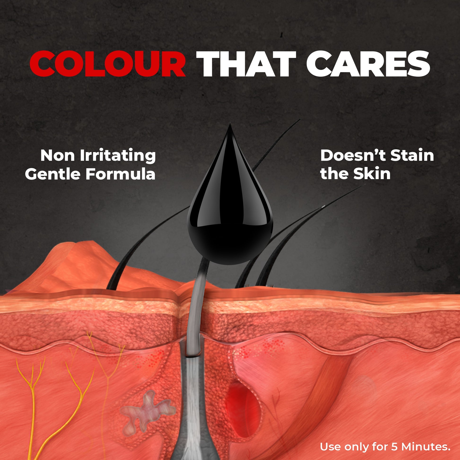 Beardo Shampoo Color for Hair and Beard (Natural Black)