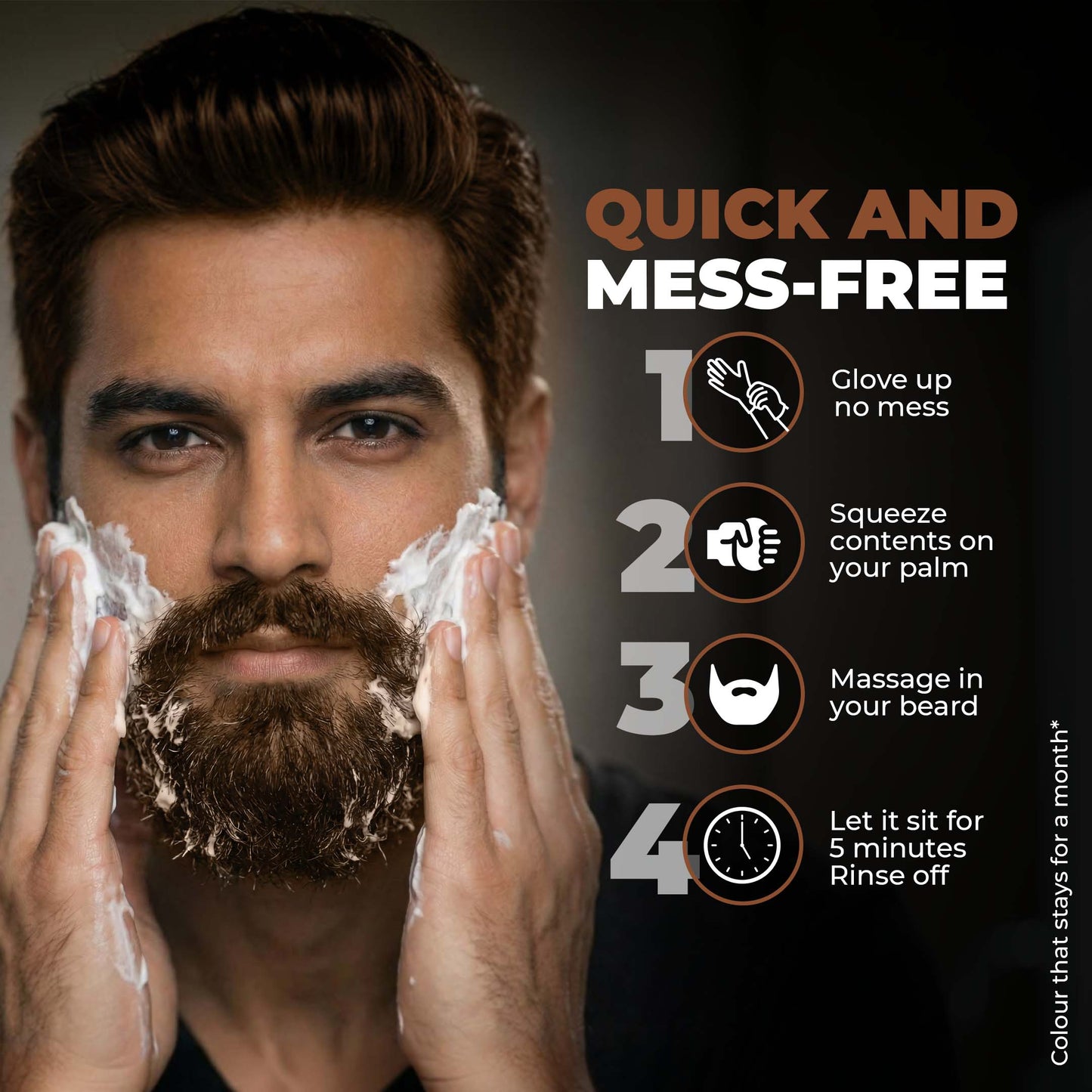 Shampoo Color for Hair and Beard (Dark Brown)