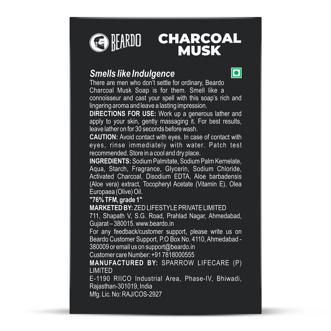 Beardo Charcoal Musk Soap Pack of 3 (Pack of 3) – grooming results and lifestyle