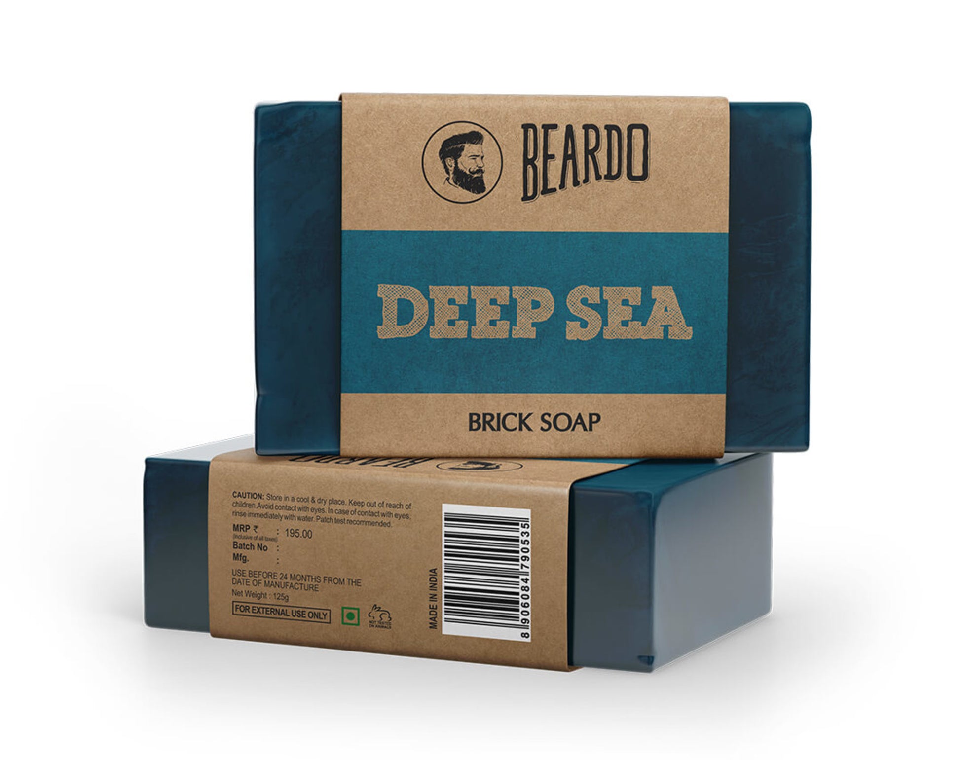 Beardo Deep Sea Brick Soap (125g)