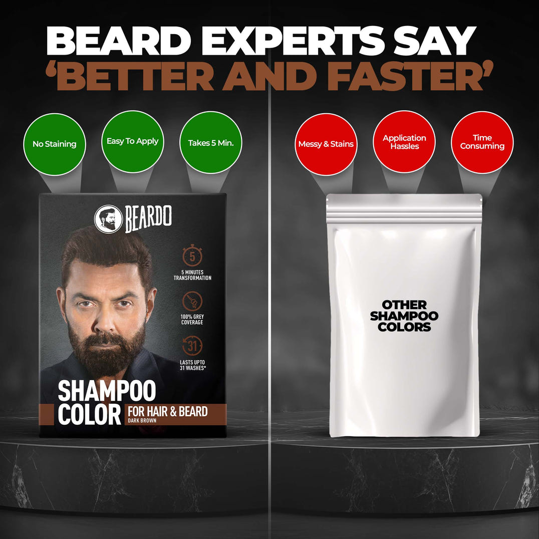 Beardo Shampoo Color for Hair and Beard (Dark Brown) – grooming results and lifestyle