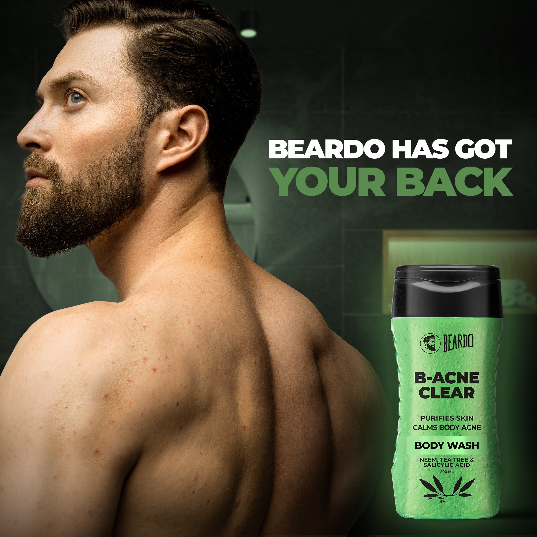 Beardo BODY-ACNE Clear Bodywash (200ml) – Beardo India