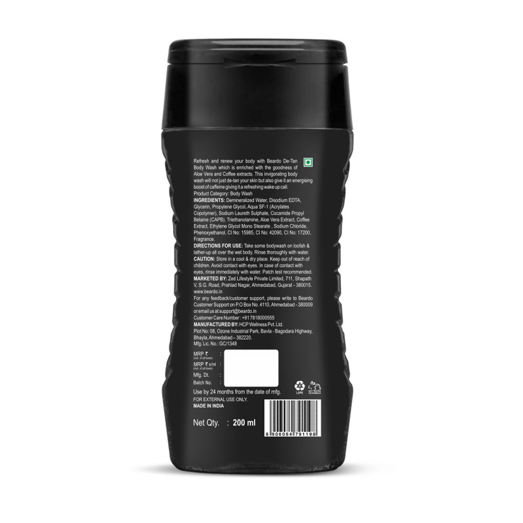 Beardo De-Tan Bodywash for Men (pack of 3) – formula and texture close-up