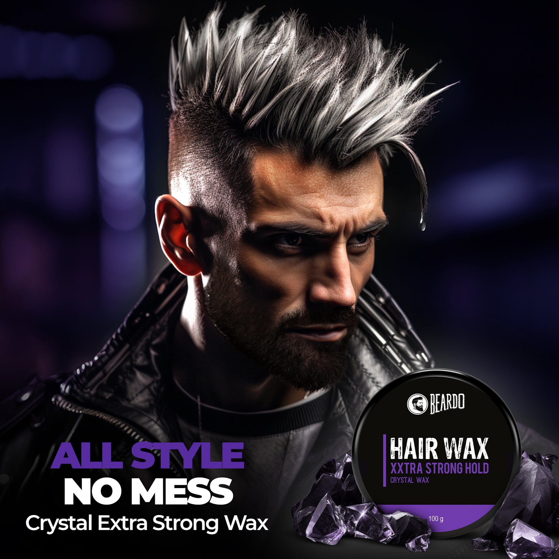 Beardo Hair Wax XXTRA STRONGHOLD Crystal Wax