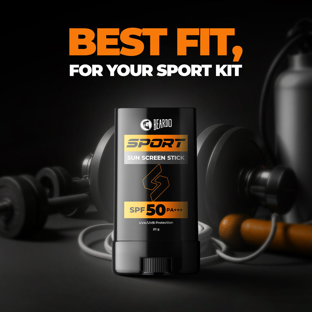 Beardo Sport Sunscreen Stick SPF50 (20g) – grooming results and lifestyle