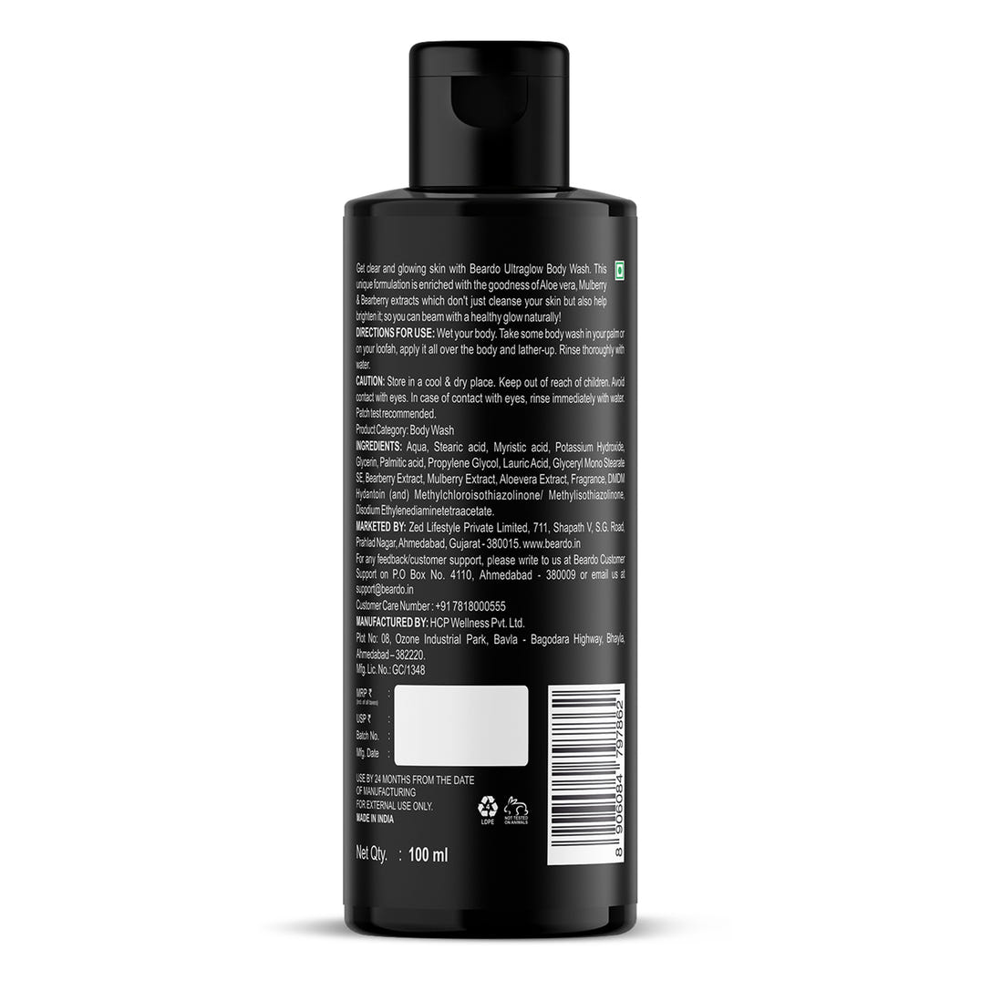 Beardo Ultraglow Bodywash (100ml) – grooming results and lifestyle