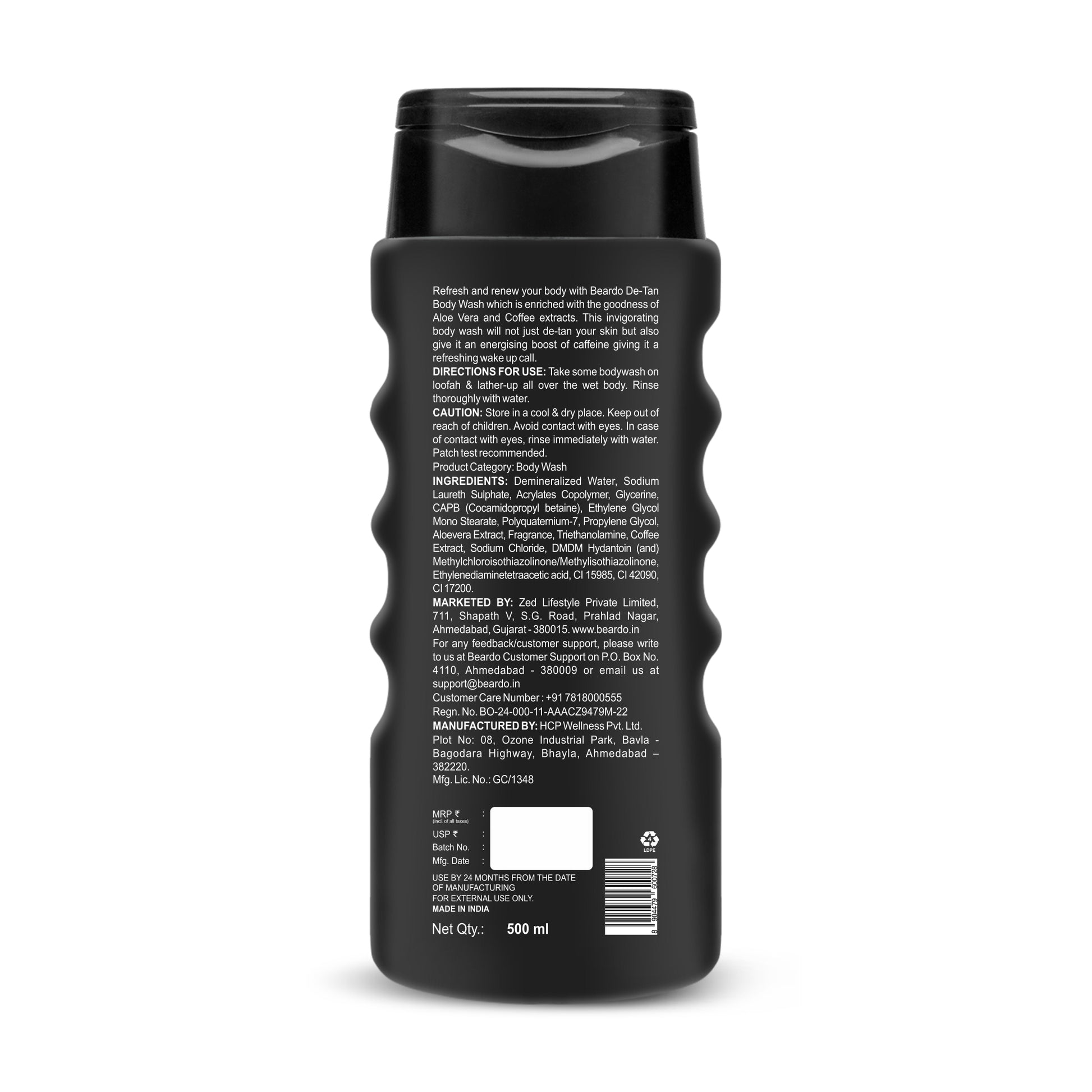 Beardo De-Tan Bodywash for Men (500ml)